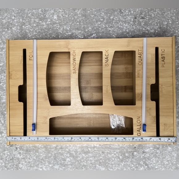 TITETE  6 in 1 Bamboo Ziplock Bag & Plastic Wrap/Foil Storage and Organization - Picture 8 of 10